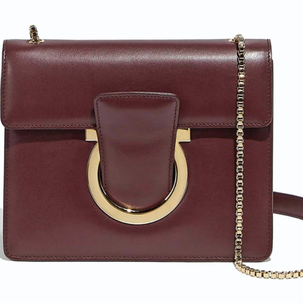 Salvatore Ferragamo Thalia Crossbody Bag in Wine